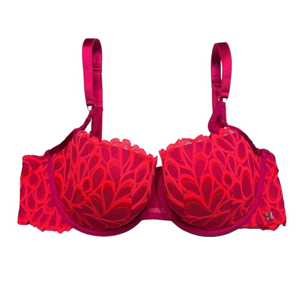 Savage X Fenty Savage Not Sorry Lightly Lined Lace Balconette Bra Size 38DD